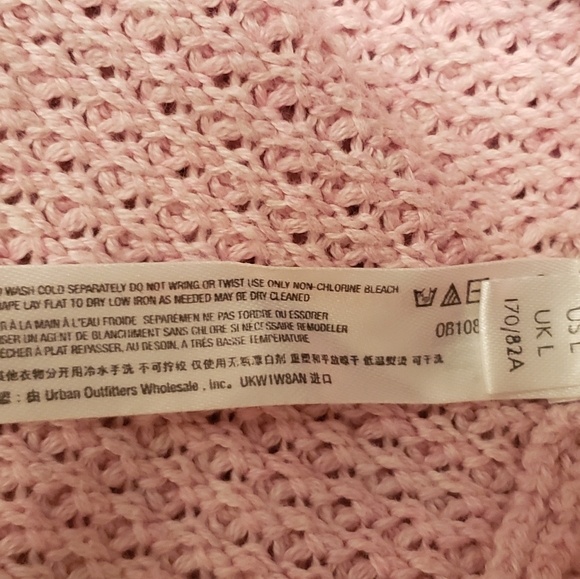 Free People Beach Size L Hailee Sweater Pant Texturized Pink Beach Pants Only - Picture 11 of 12